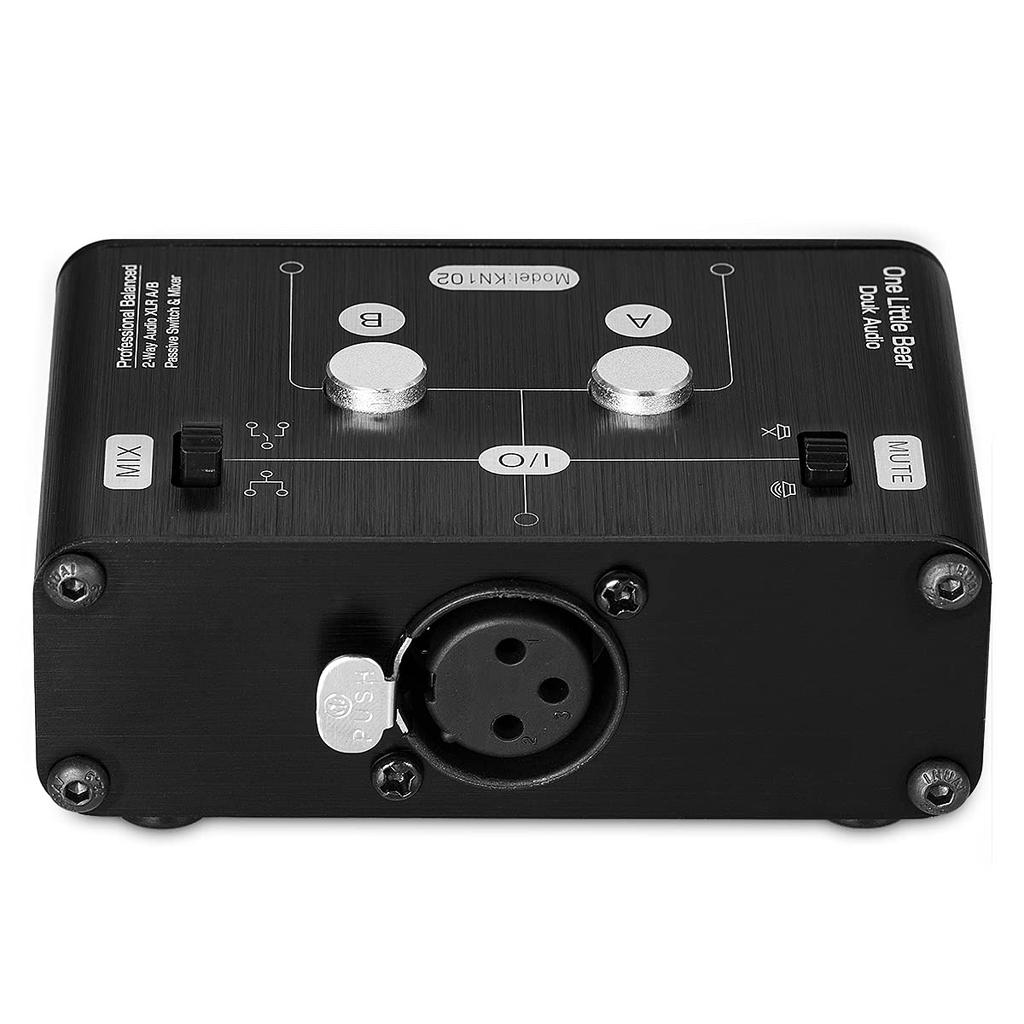 Nobsound Mini 2-Way HiFi Stereo Audio XLR A/B Passive Switcher Box & Mixer Sound Splitter (1-IN-2-OUT)