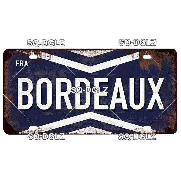 [SQ-DGLZ] Vintage France City Metal Sign Tin Sign Licenses Plate Decor Plaque Metal Vintage Bar Pub Club Home Wall Decoration