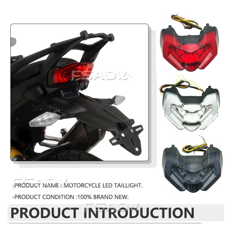 Fit For DUCATI Multistrada V4 Rear Tail Light V4S 1100 950 2021 2022 2023 2024 Motorcycle Turn Signals Brake Lamp Bright Light