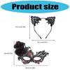 Lightweight Theater Mask and Whimsical Animal Ear Hairband Set Anime Cosplay Accessories for Halloween Costumes