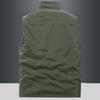 Men's Double Sided Vest Men's Outdoor Sports Vest Plus Velvet Vest Sleeveless Jacket