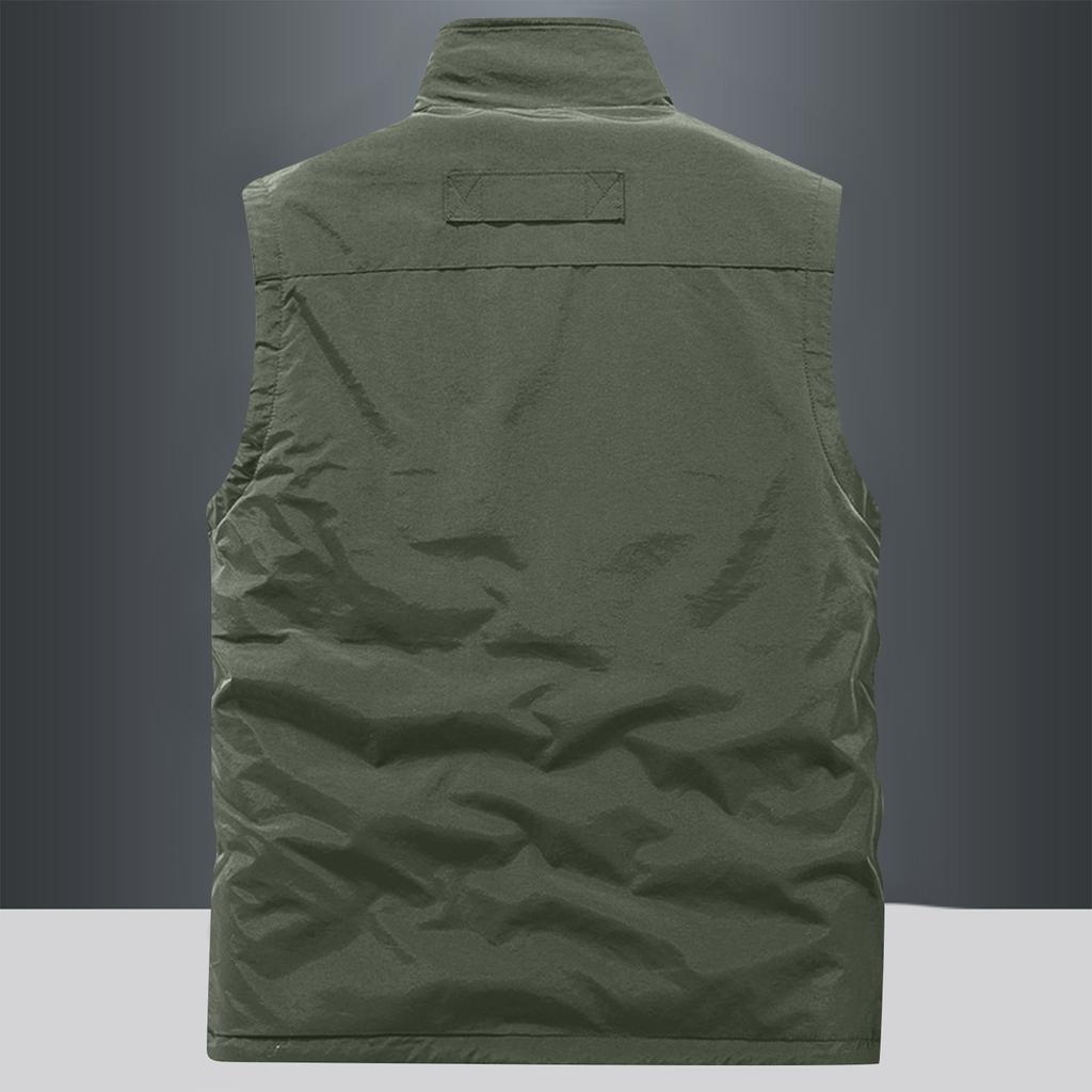 Men's Double Sided Vest Men's Outdoor Sports Vest Plus Velvet Vest Sleeveless Jacket