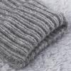 Daiso Ribbed Finger Hole Gloves Grey