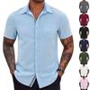 Mens Short Sleeve Button Down Shirts Casual Lightweight Shirts Vacation Beach Summer Tops Work Top With Pocket Tshirt