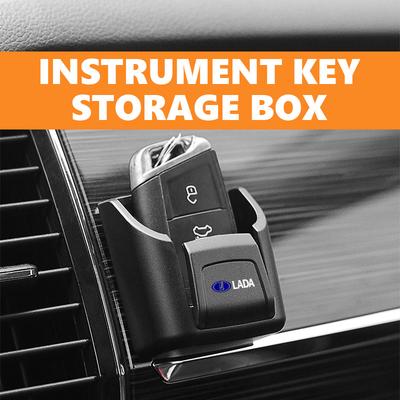 Car Key Holder Clip Dashboard Organizer Adhesive Mount Keychain Storage Box For Lada Largus Priora Vesta Niva Samara Kalina 4x4