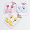 Painless Clip-On Princess Earrings for Girls – Cute Cartoon Dangle Jewelry Gift