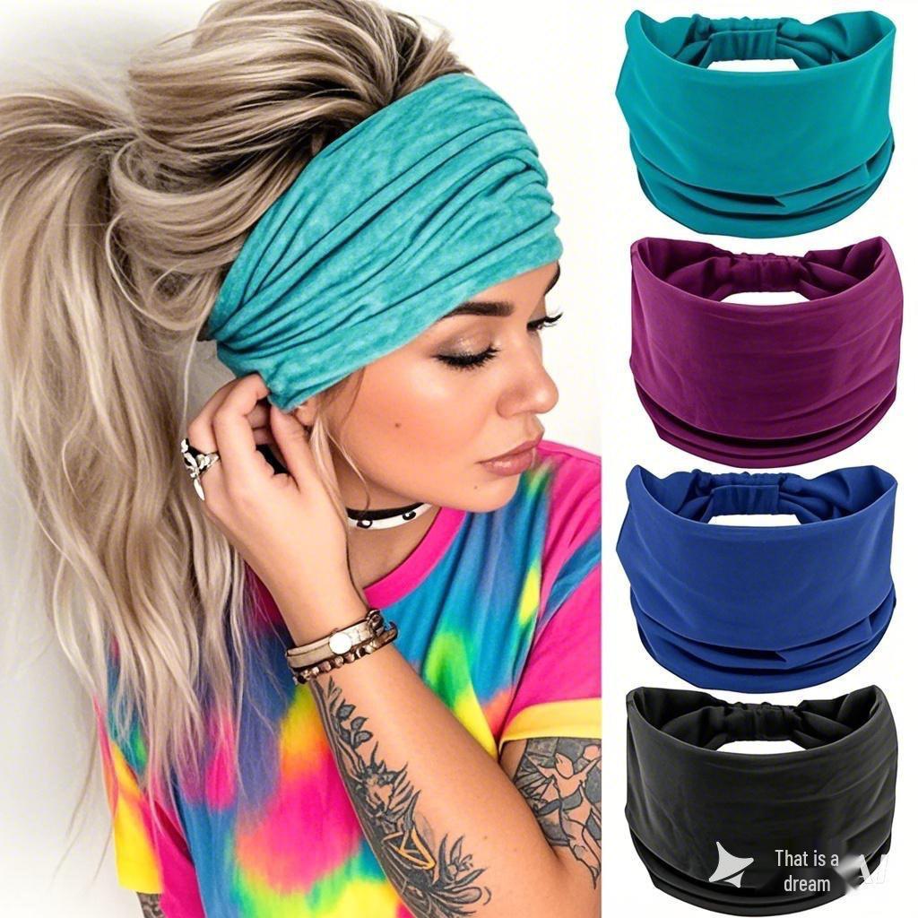 Bohemian Tie-Dye Sport Headband Scarf