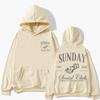 Sunday Social Running Club Print Hoodie Men Women Sporty Racing Fashion Hoody Sweatshirt Fleece Oversized  Y2k Long Sleeve