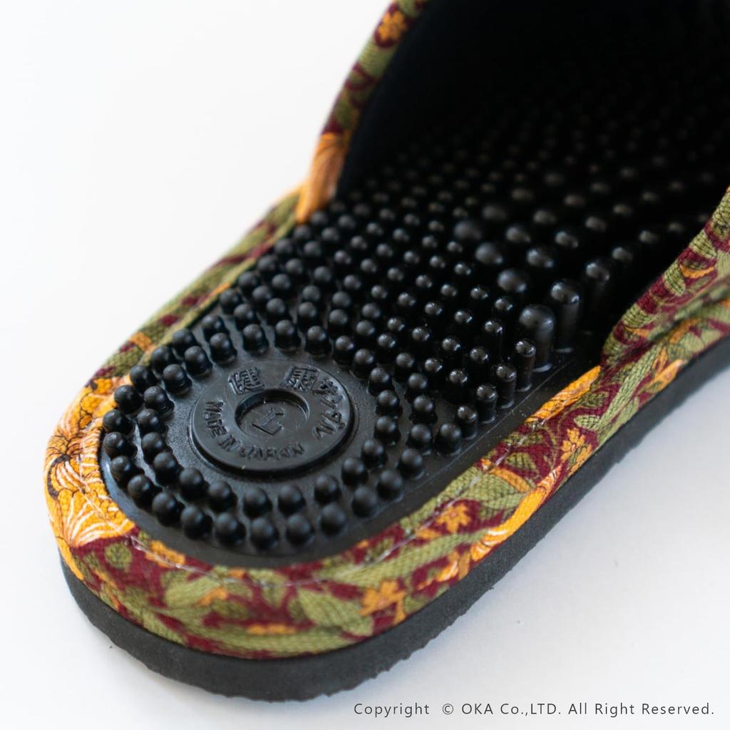 Oka Pimpernel Health Sandals, Unisex, Large (Fits feet up to approximately 25cm), Red (Made in Japan, Healthy, Morris, Washable)