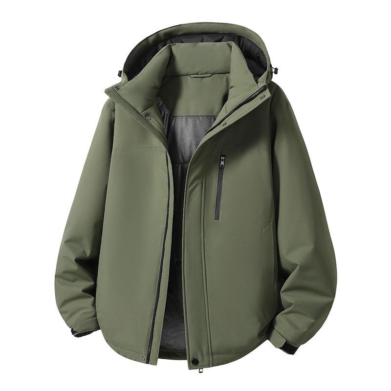 OO Cotton-added Jackets, Men's and Women's Cotton-padded Clothes, Winter Heat-sealing Pressure Glue Outdoor Waterproof Couple Cotton-padded Clothes