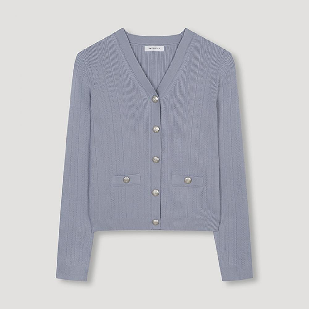 

Shs Miss V Neck Slim Knit Cardigan Sskcdn31040 Ll light blue/55