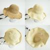 Natural Style Straw Hat For Women, Foldable And Easy To Carry, Ideal For Summer Outdoor Activities In Khaki And Beige