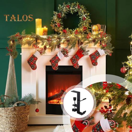 1/2/4/6 buc suporturi pentru șosete de Crăciun, rezistente la rugină și zgârieturi, reglabile, cuiere pentru ghirlandă, suporturi pentru șosete de șemineu