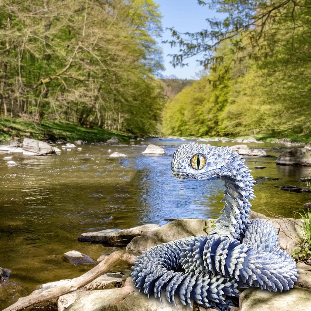 3D tisk řemesla ozdoby dárky kreativní ruční výroba 3D tisk had přívěsek do auta