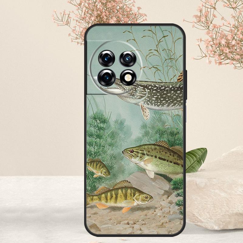 Art Fishing Lure Case For OnePlus 15 13 12 11 13T 13R 12R 15R 10T 8T 10 Pro Nord 5 CE 4 3 2 Lite N20 N30 Cover