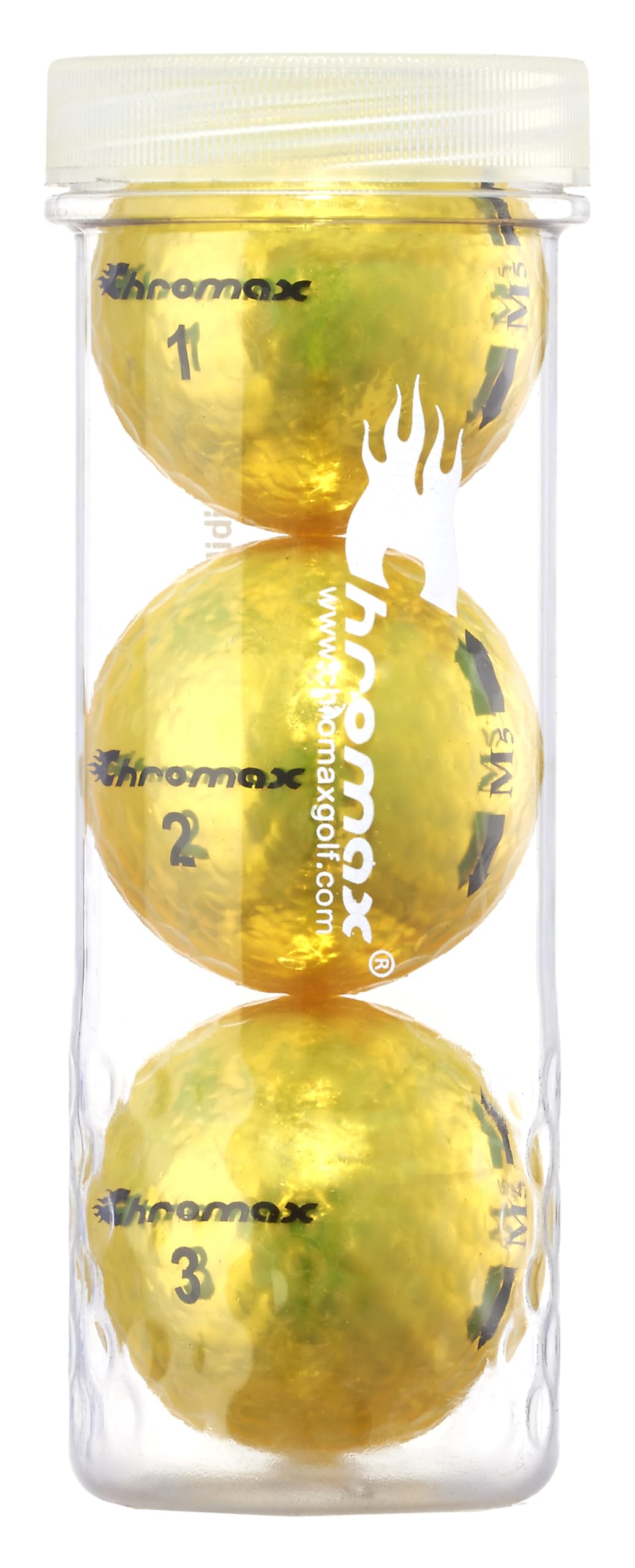 

Chromax Metallic M5 Colored Golf Balls (Tube of 3 Pack) Yellow