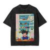 Goku X Vegeta Super Saiyan Washed T Shirts Streetwear Hip Hop Vintage TShirt Dragon Ball Z Tees Men 100 Cotton Oversize Summer