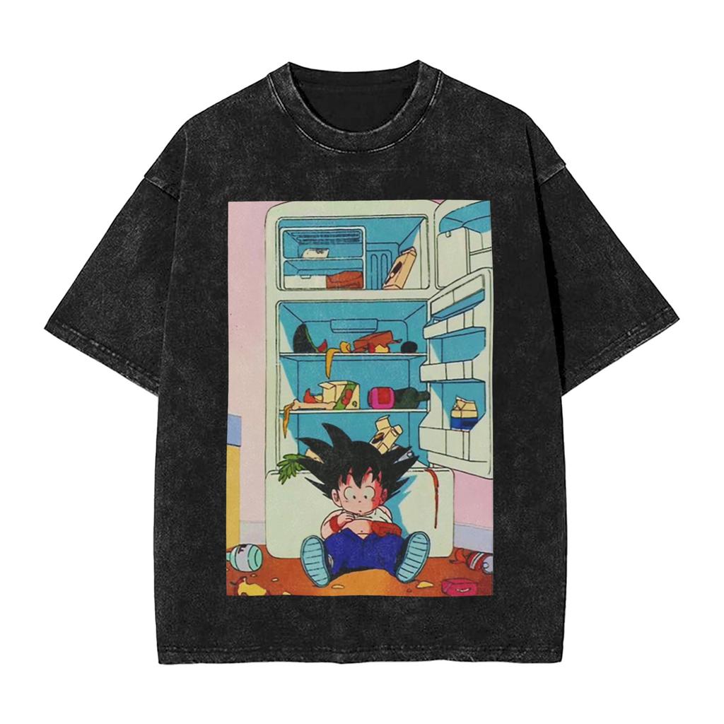 Goku X Vegeta Super Saiyan Washed T Shirts Streetwear Hip Hop Vintage TShirt Dragon Ball Z Tees Men 100 Cotton Oversize Summer