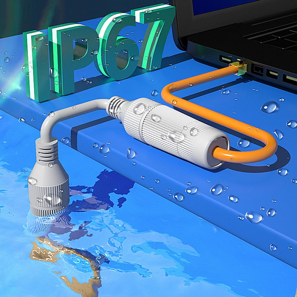 Langlebiger RJ45 Wasserdichter Stecker IP67 Ethernet-Kabelstecker Netzwerkkabel Verlängerer Hunderte von Metern Übertragung