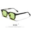 HBK Occhiali da Sole Quadrati Eleganti da Uomo Montatura alla Moda Aste con Punte Vintage Occhiali da Viaggio Business Party Regalo UV400