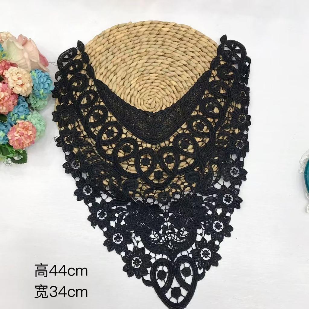 Versatile Lace Black Collar Embroidered Polyester Light Silk Hollow Decorative Corsage DIY AccessoriesApparel Sewing Supplies
