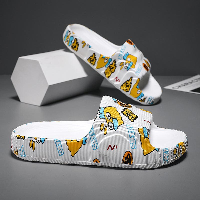 EVA Hausschuhe für Damen Sommer Eltern-Kind Niedliches Küken Dicksohlige Ein-Wort-Hausschuhe Modische Indoor- und Outdoor-Trend-Hausschuhe für Herren