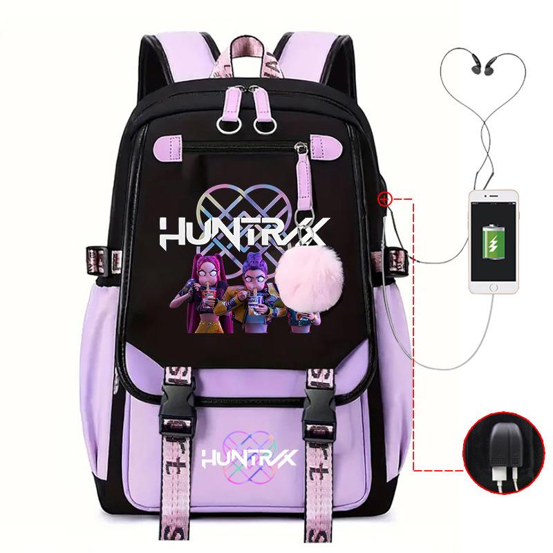 College Style Animation Cartoon Student Schoolbag Junior High School Multi-Functional Large Capacity Leisure Backpack