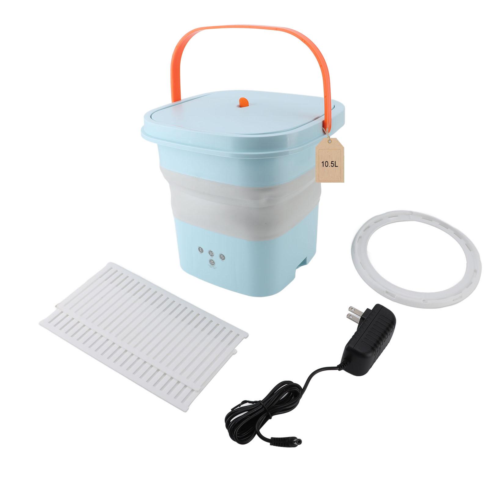 

10.5 л Маленькая стиральная машина Полностью автоматическая Синяя подсветка Глубокая очистка Складная стиральная машина для синий