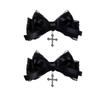 2pcs Gothic Style Bow Hair Clip Sweet Cool Hair Accessories Cosplay Black Wine Red Lace Hair Alligator Clips Barrette