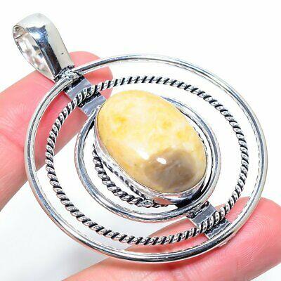 

Natural Boulder Chrysoprase Gemstone 925 Sterling Silver Pendant 2.72 d2d35