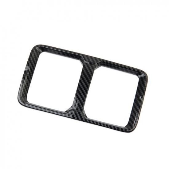 Carbon Fiber Style Rear Armrest Box A/C Outlet Vent Cover Trim For BYD Shark
