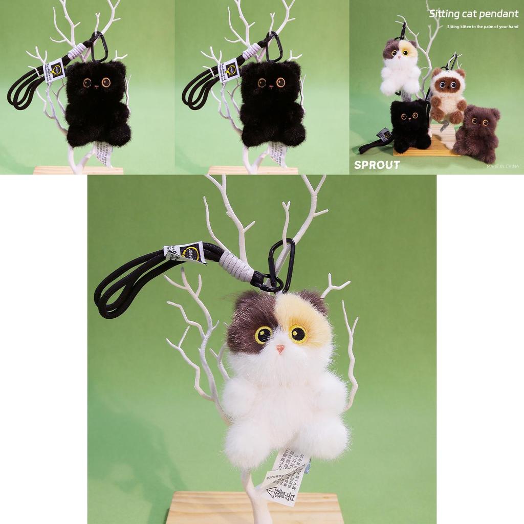 Siamesische Katze Plüsch Schlüsselanhänger Mit Weicher Polyesterfaser Für Taschen Dekoration Geschenk Für Katzenliebhaber