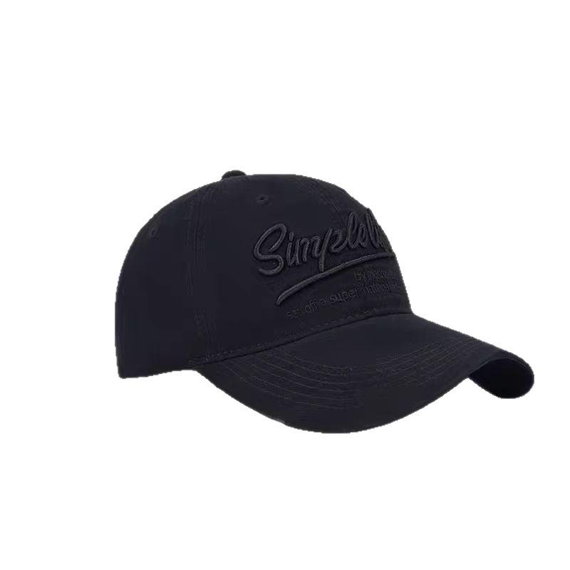 American Retro Letter Embroidered Peaked Cap Women's Spring New Models To Increase and Deepen the Big Brim Baseball Hat Trend