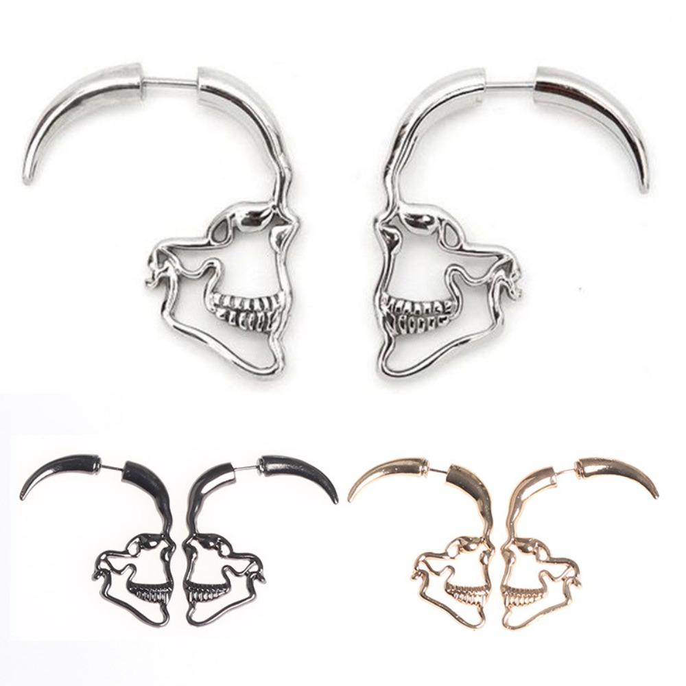 New Halloween Skull Skeleton Drop Earrings for Women  Trend Gothic Jewelry Gift Hip Hop Rock Cool Dropped Earrings Men