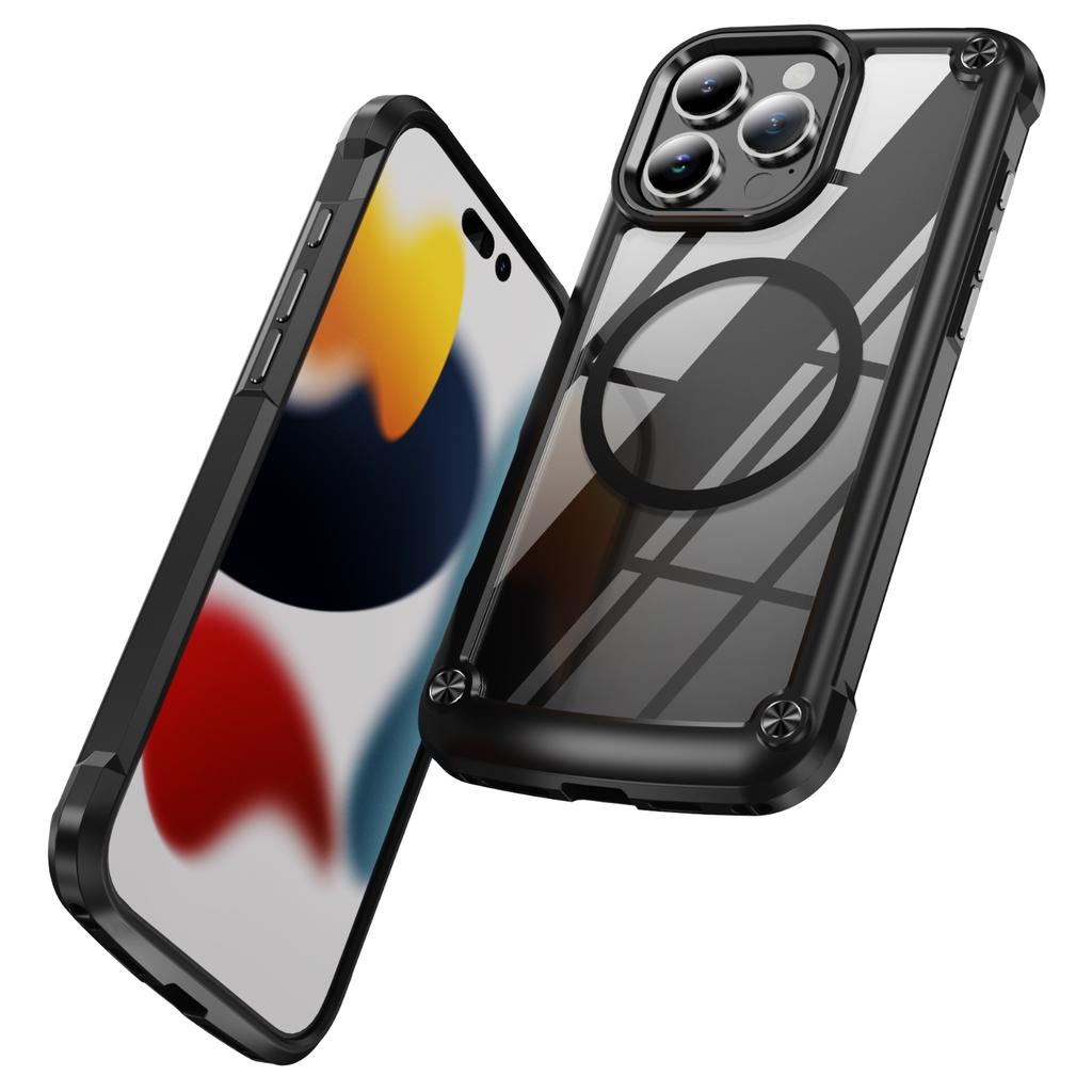 Heavy Armor Duty Air Bag Magnetic Case for For Iphone 17 Air 16 15 14 Plus 13 12 11 Pro Max Wireless Charge Shockproof Bumper Cover