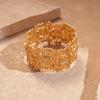 Matte hollow flower geometric splicing bracelet unique personality jewelry