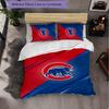 Set Biancheria da Letto 3 Pezzi in Microfibra con Fantasia Chicago Cubs Decorazione Copripiumino per Camera da Letto Uso Domestico