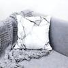Elegant White Marble Pattern Cushion Cover Premium Comfort Reversible Pillow Cove Two In One Design for Any Room  Car Interior