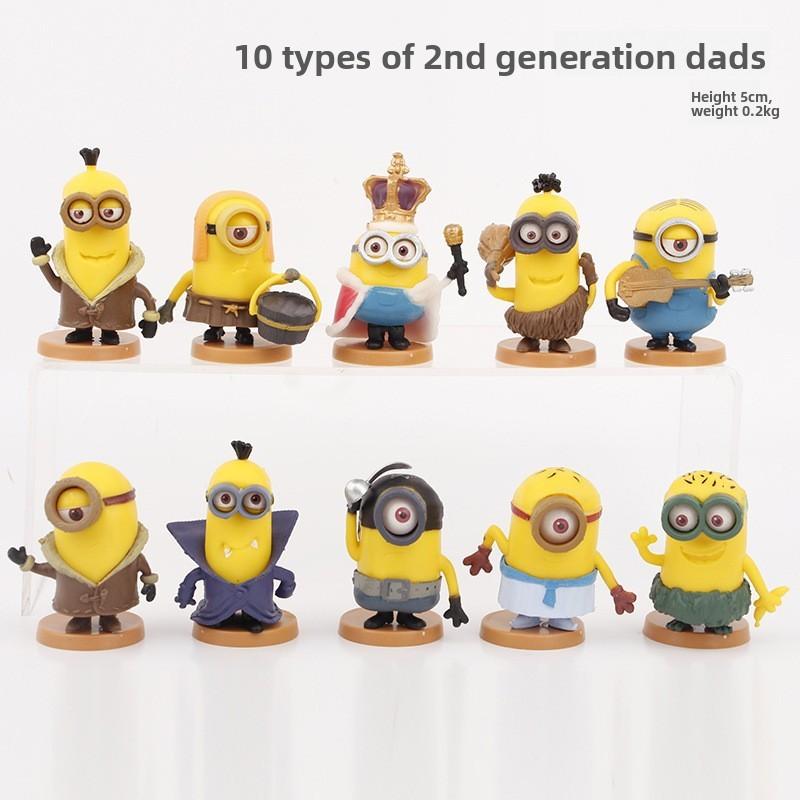 Minions Pvc Keychain Cake Decor Accessory With Cartoon Character Design For Kids And Teens