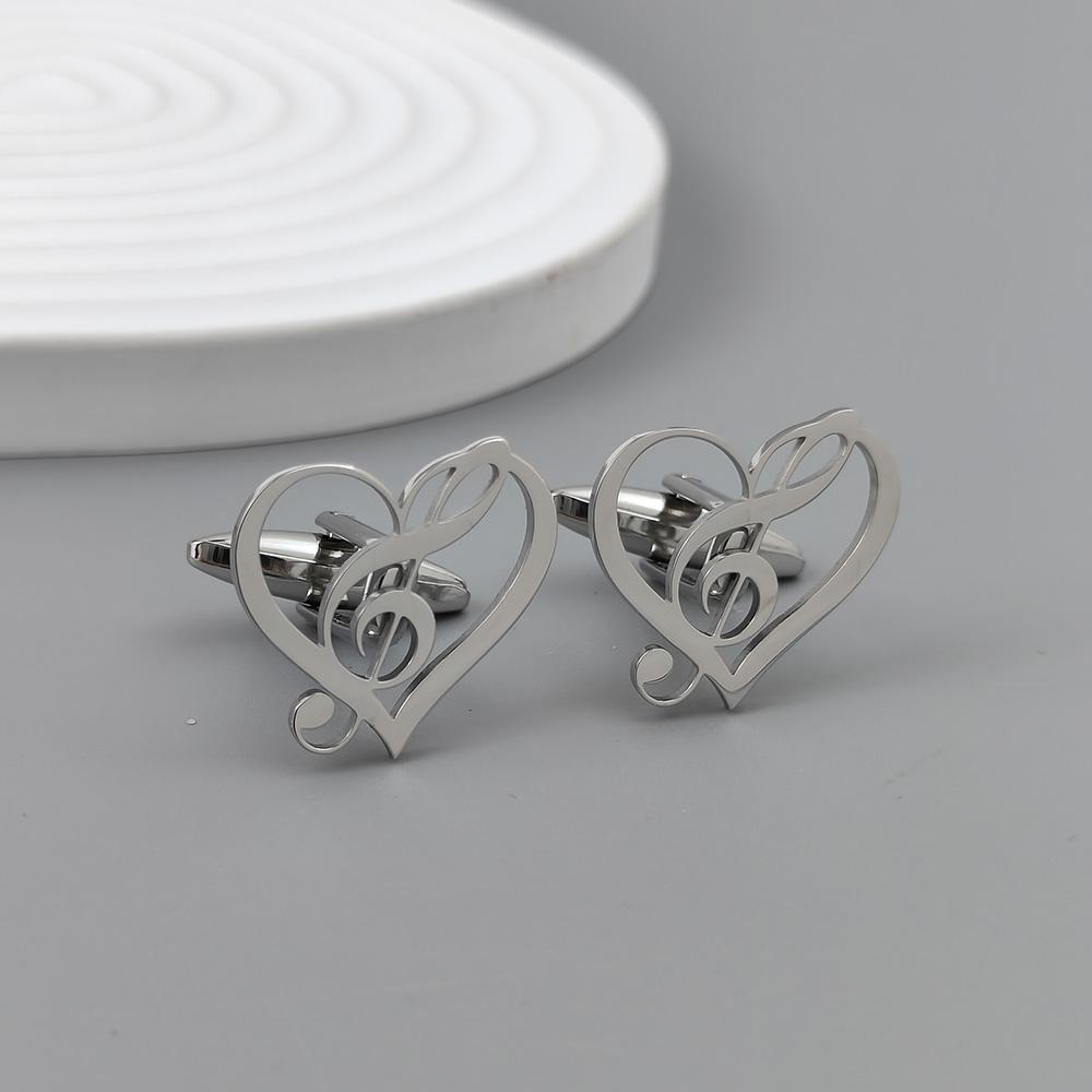 Insignă placată cu aur simbol Iubesc muzica, broșă de guler pentru bărbați neagră, argintie, set accesorii costum, cadou de marcă pentru bărbați