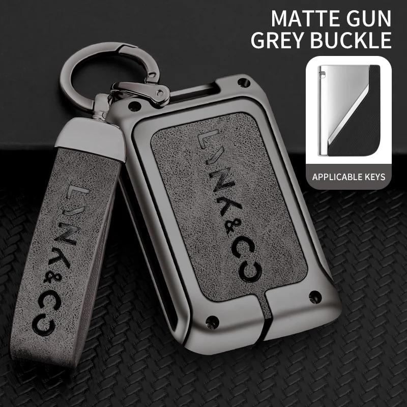 Zinc Alloy Car Remote Key Case Cover for Lynk&Co 01Phev 0105 Protection Keychain Keyless Set Bag Shell Interior Accessories