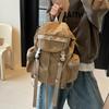 Leichter und geräumiger Rucksack, Unisex einfarbiger Kappen-Rucksack, Schultasche, Reise-Tasche mit großem Fassungsvermögen