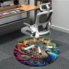 1pc Peacock Feather Mandala Office Round Area Rug, Under Office Chairs Bedroom Living Room Home Decor, Room Deco