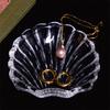 Glass Shell Glass Dish Mini Dish Cheese  Dessert Cakes Plate Jewelry Storage Tray  Simple New Style Plate