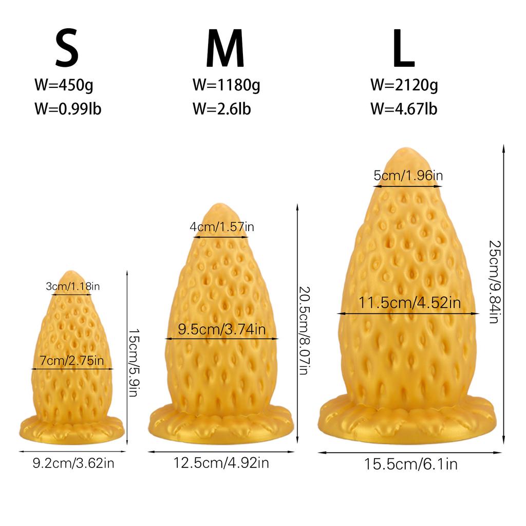 Giant Strawberry Sex Product Soft Silicone Heavy Super Thick Chrysanthemum Expansion SM Sex Toys for Men and Women Sex Product