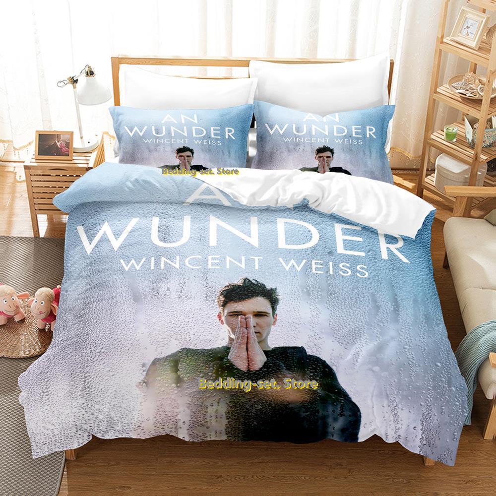 

Wincent Weiss Bedding Set Single Twin Full Queen King Size Bed Set Adult Kid Bedroom Three-Piece Suits Print Anime Bed Shee US Twin(172*218cm)3pcs