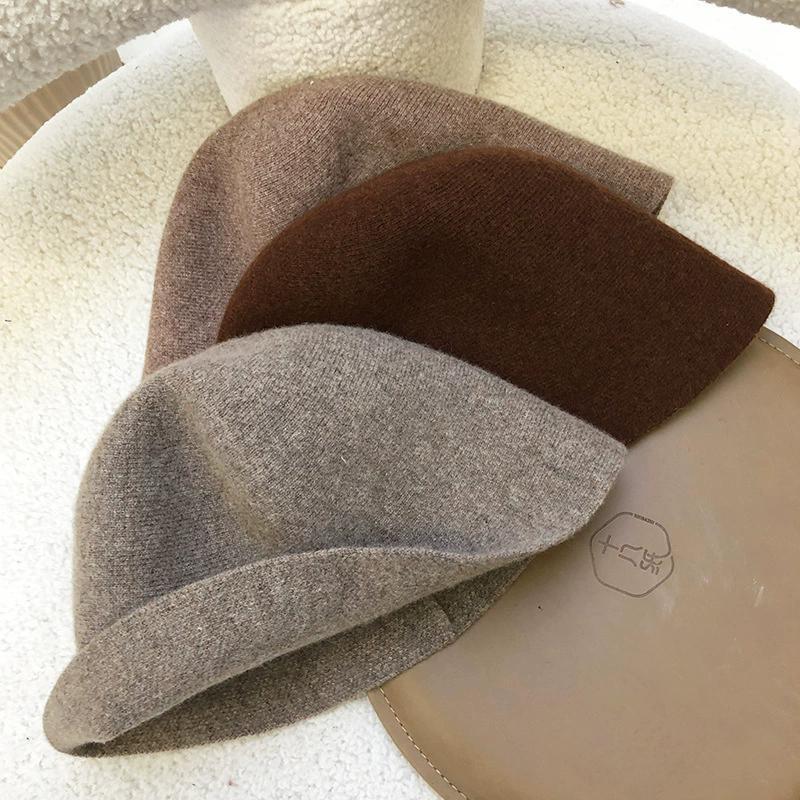 Cappelli Secchiello Vintage Caldi in Vera Lana Giapponese per Donna Feltro Retro Cupola Cappelli Top Moda Femminile Stile Britannico Cappelli Panama Berretto