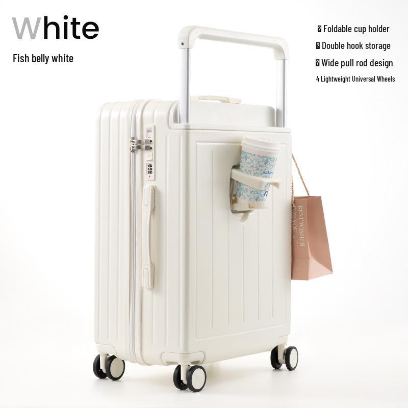 Women's Large Capacity Multifunctional Carry-on Suitcase with Wide Pull Rods and Universal Wheels for Students.