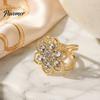 Electroplated Scarf Accessory Rhinestone Flower Ring, Six Petal Clip Fashion Jewelry Sparkling Holder for Women Shirts Silk Scarves Shawls Smooth