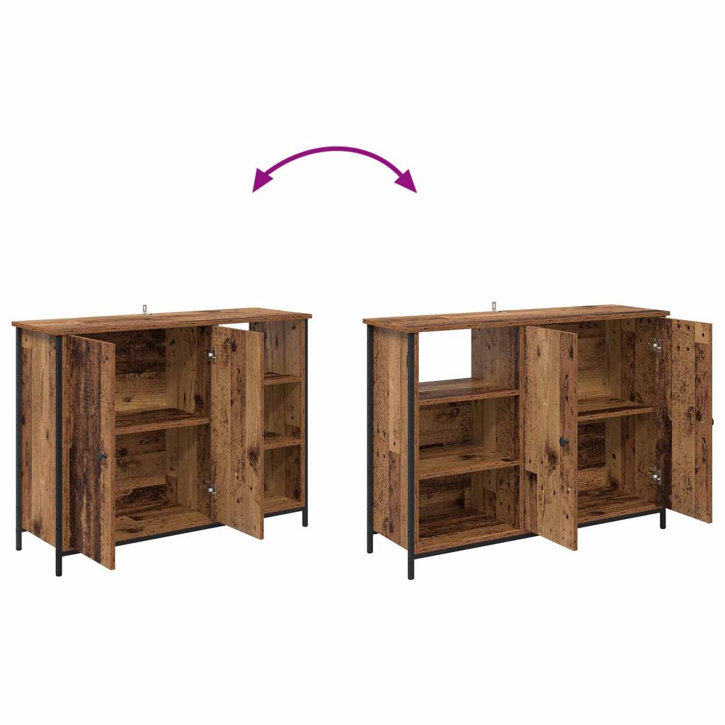 Sideboard Reclaimed Wood 100 x 33 x 75 cm Engineered Wood